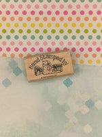 Vintage 1997 Stampin' Up! Hand Stamped By Wooden Block/Rubber Stamp