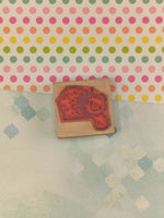 Vintage 1989 D.O.T.S #E168 Reaching Bear Wooden Block/Rubber Stamp