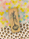 Vintage 1995 PSX "Onion Sprout" Wooden Block/Rubber Stamp