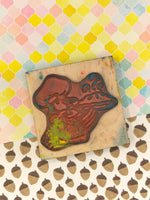 Vintage Penguin Parade Stamp Rosa Penguin Chef Wooden Block/Rubber Stamp