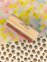 Vintage 1997 Stampington & Company "Bunny House" Wooden Block/Rubber Stamp