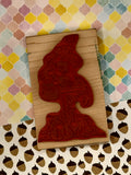 Vintage 1997 Stampington & Company "Bunny House" Wooden Block/Rubber Stamp