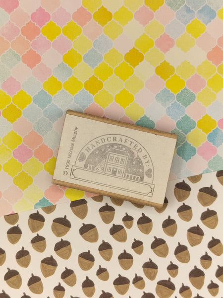 Vintage 1990 Michael Murphy "Handcrafted By:" Rubber Stamp Block