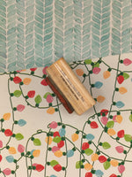 Vintage 1990 Hero Arts Christmas D189 Dainty Heart-Star Tree Wooden Block/Rubber Stamp