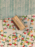 Vintage 1990 Hero Arts Christmas D189 Dainty Heart-Star Tree Wooden Block/Rubber Stamp