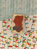 Vintage All Night Media Christmas Disney Tigger #199-F08 Kiss Me! Wooden Block/Rubber Stamp