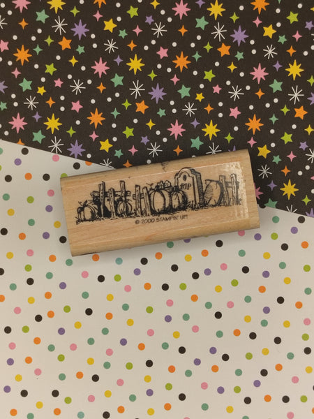 Vintage 2000 Stampin' Up! Halloween Gravestones Wooden Block/Rubber Stamp