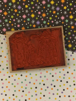 Vintage 1998 Stampin' Up! Halloween Trick-Or-Treaters Wooden Block/Rubber Stamp