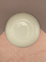 Vintage Westmorland Milk Glass Milkglass Fruits Salad Plate w/Beaded Edge, Like New