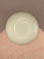 Vintage Westmorland Milk Glass Milkglass Fruits Salad Plate w/Beaded Edge, Like New