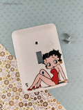 Vintage Betty Boop Enamel Light Switch Cover, Standard Size, Like New