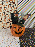 Vintage Halloween Cute Spooky Jack-O-Lantern Spreaders Set OPEN BOX
