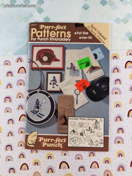 Vintage 1989 Purr-fect Patterns for Punch Embroidery Cross Stitch Softcover Booklet