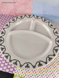 Vintage OPCO Syracuse China F-2 Large Divided Dinner Serving Plate 11"
