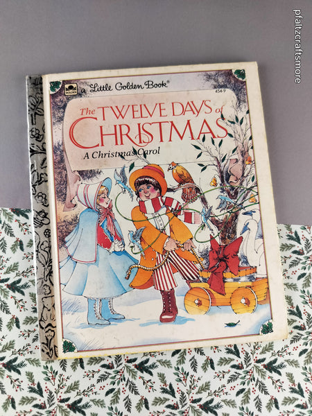 Vintage 1983 Little Golden Book: The Twelve Days of Christmas A Christmas Carol Hardcover