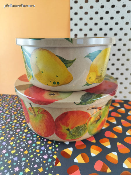 Emma Bridgewater Fall Autumn Harvest Recycled Rice Husk Round Tubs Set/2, NWOT