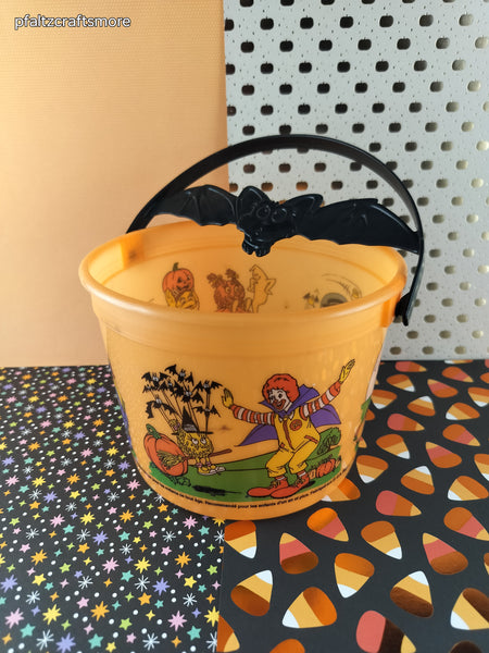 Vintage 2001 McDonalds Halloween Plastic Candy Pail w/Handle