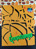 Vintage Goosebumps Reading is a Scream! Orange & Black Spider Web Folder, Unused
