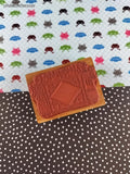 Vintage 1988 PSX "Handmade By" Wooden Stamp Block