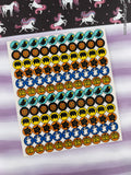 Vintage Halloween Cute 'n Spooky Miniature Ghost Witch Pumpkin Full Sticker Sheet