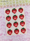 Vintage Trend "Strawberries" Berry Good Rewards Full Sticker Sheet
