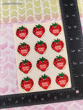 Vintage Trend "Strawberries" Berry Good Rewards Full Sticker Sheet