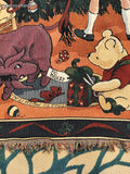 Vintage Goodwin Weavers Classic Winnie the Pooh Christmas  42" x 62" Tapestry Throw Blanket, Like New
