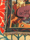 Vintage Goodwin Weavers Classic Winnie the Pooh Christmas  42" x 62" Tapestry Throw Blanket, Like New