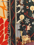 Vintage Goodwin Weavers Classic Winnie the Pooh Christmas  42" x 62" Tapestry Throw Blanket, Like New