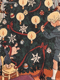 Vintage Goodwin Weavers Classic Winnie the Pooh Christmas  42" x 62" Tapestry Throw Blanket, Like New