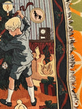Vintage Goodwin Weavers Classic Winnie the Pooh Christmas  42" x 62" Tapestry Throw Blanket, Like New