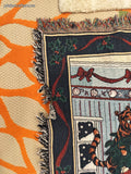 Vintage Goodwin Weavers Classic Winnie the Pooh Christmas  42" x 62" Tapestry Throw Blanket, Like New