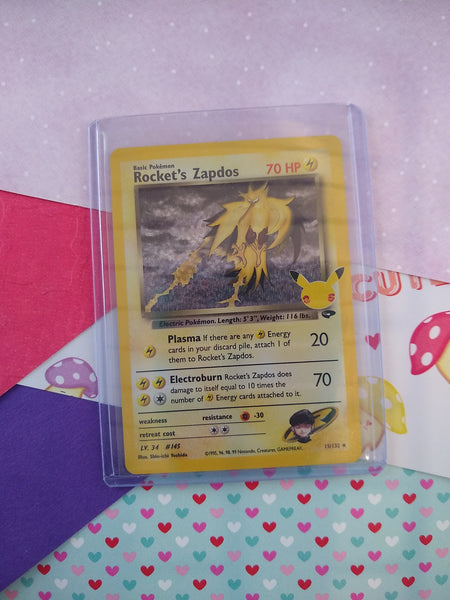 Pokemon TCG Rocket's Zapdos Celebrations Holographic Card 15/132 - NM