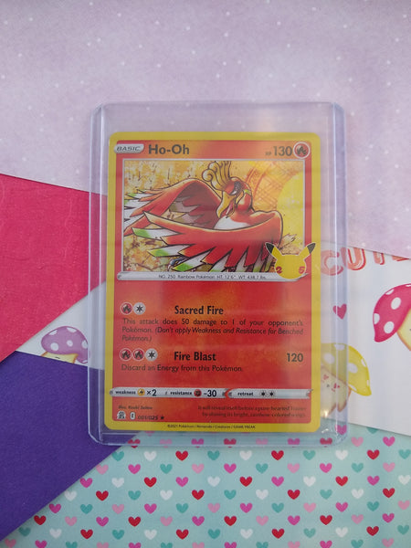 Pokemon TCG Ho-Oh Celebrations Holographic Card 001/025 - NM Pfaltzcraftsmore Pokemon TCG Ho-Oh Celebrations Holographic Card 001/025 - NM Pfaltzcraftsmore