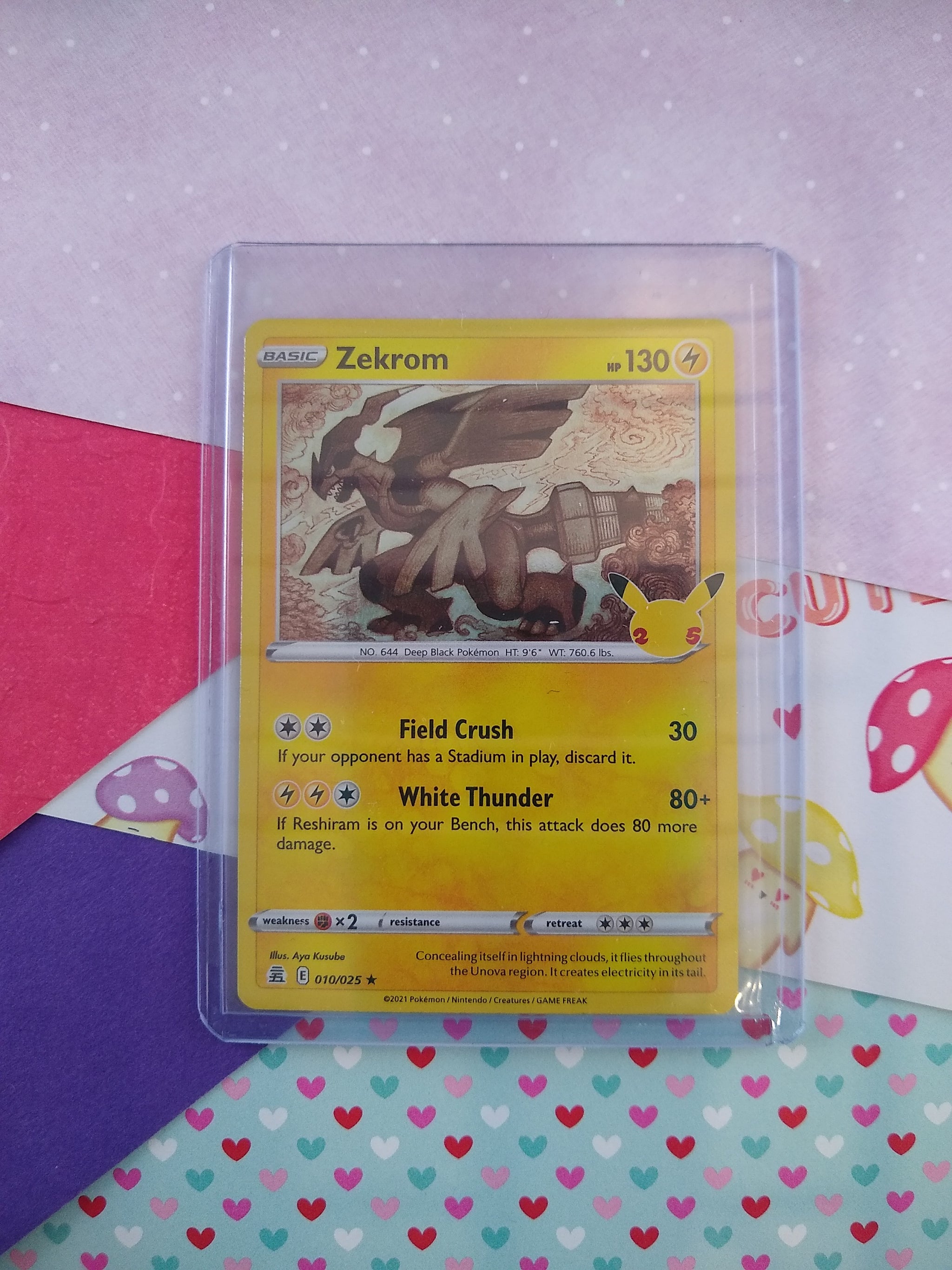 Pokemon TCG Zekrom Celebrations Holographic Card 010/025
