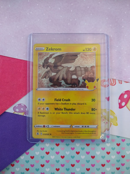 Pokemon TCG Zekrom Celebrations Holographic Card 010/025 - NM