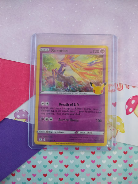 Pokemon TCG Xerneas Celebrations Holographic Card 012/025 - NM Pfaltzcraftsmore Pokemon TCG Xerneas Celebrations Holographic Card 012/025 - NM Pfaltzcraftsmore