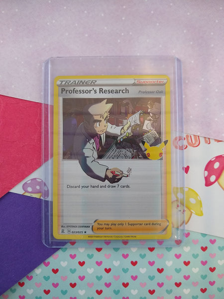 Pokemon TCG Professor's Research Celebrations Holographic Trainer Card 023/025 - NM Pokemon TCG Professor's Research Celebrations Holographic Trainer Card 023/025 - NM