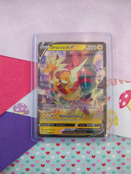 Pokemon TCG Ultra Rare Dracozolt V Evolving Skies Full Art Holo Card 0 Pfaltzcraftsmore Pokemon TCG Ultra Rare Dracozolt V Evolving Skies Full Art Holo Card 0 Pfaltzcraftsmore