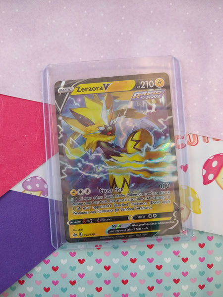 Pokemon TCG Ultra Rare Zeraora V Chilling Reign Full Art Holo Card 053/198 - NM