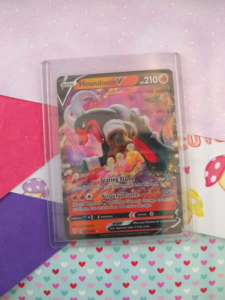 Pokemon TCG Ultra Rare Houndoom V Darkness Ablaze Full Art Holo Card 021/189 - NM