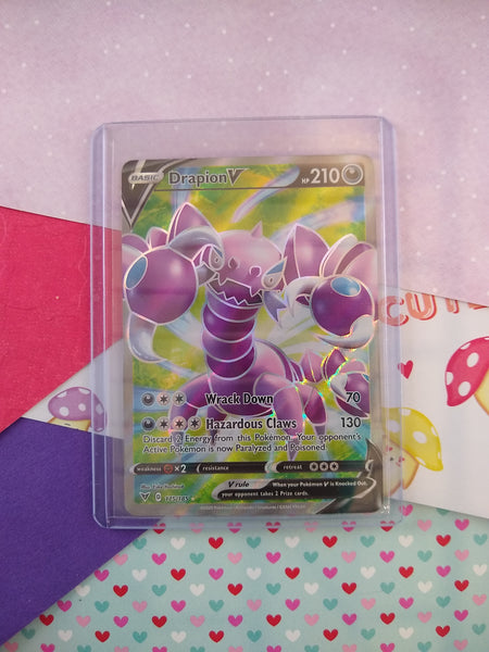 Pokemon TCG Ultra Rare Drapion V Vivid Voltage Full Art Holo Card 175/185 - NM