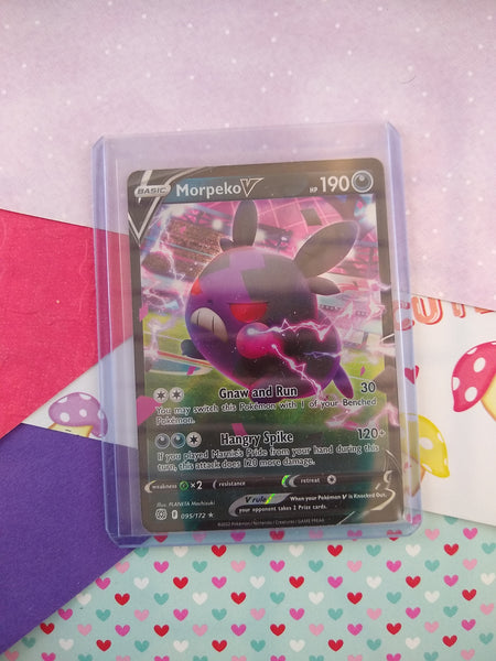 Pokemon TCG Ultra Rare Morpeko V Brilliant Stars Full Art Holo Card 095/172 - NM