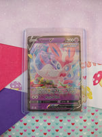 Pokemon TCG Ultra Rare Sylveon V Evolving Skies Full Art Holo Card 074 Pfaltzcraftsmore Pokemon TCG Ultra Rare Sylveon V Evolving Skies Full Art Holo Card 074 Pfaltzcraftsmore