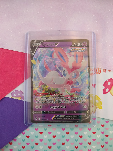 Pokemon TCG Ultra Rare Sylveon V Evolving Skies Full Art Holo Card 074 Pfaltzcraftsmore Pokemon TCG Ultra Rare Sylveon V Evolving Skies Full Art Holo Card 074 Pfaltzcraftsmore