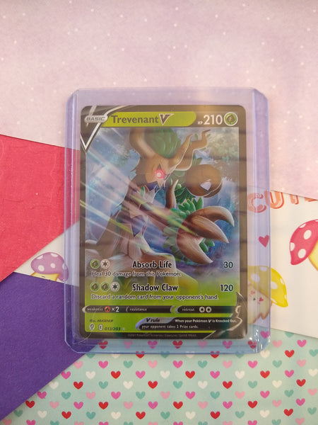 Pokemon TCG Ultra Rare Trevenant V Evolving Skies Full Art Holo Card 013/203 - NM