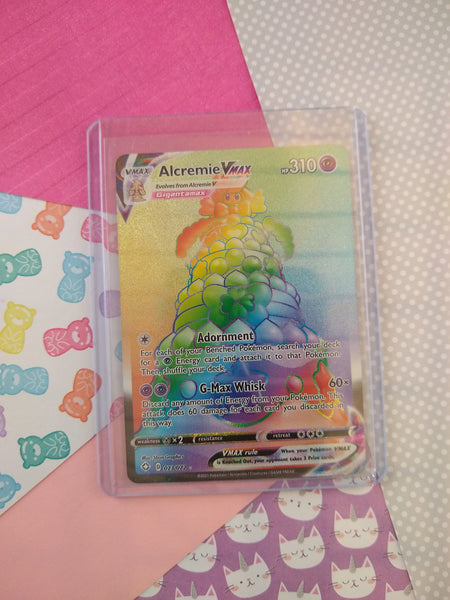 alcremie vmax pokemon card value Pokemon Shining Fates Alcremie VMAX Rainbow Secret Rare (HYPER RARE) 073/072