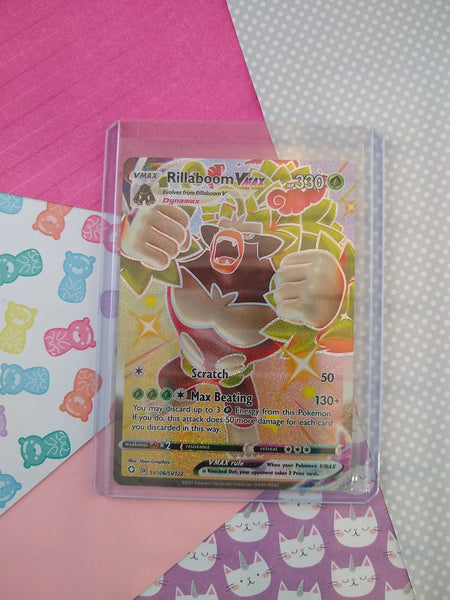 Pokemon TCG Ultra Rare Rillaboom VMAX Shining Fates Full Art Holo Card Pfaltzcraftsmore Pokemon TCG Ultra Rare Rillaboom VMAX Shining Fates Full Art Holo Card Pfaltzcraftsmore