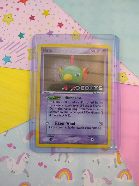 Pokemon TCG Common Natu EX Deoxys Stamped Holo Card 66/107 - NM