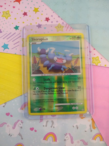 Pokemon TCG Uncommon Skorupi Stormfront Reverse Holo Card 73/100 - NM Pfaltzcraftsmore Pokemon TCG Uncommon Skorupi Stormfront Reverse Holo Card 73/100 - NM Pfaltzcraftsmore